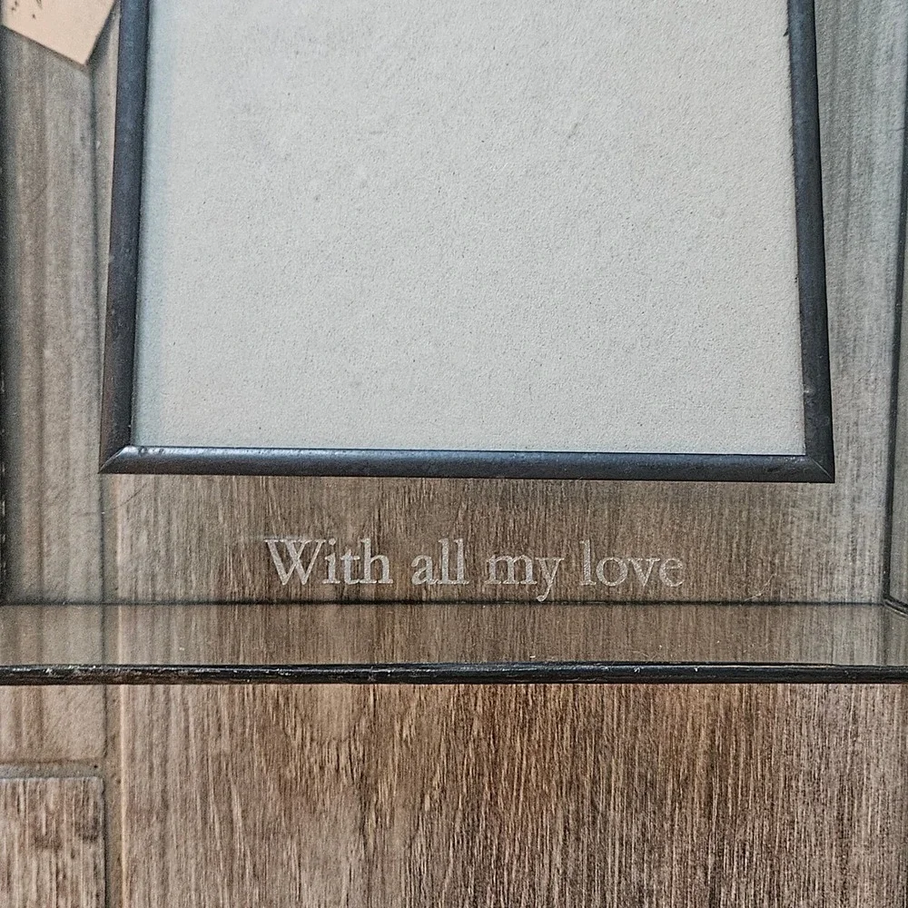 J. Devlin Glass Art Floating Picture Frame Husband 5x7 Clear NEW Etched‎ Glass